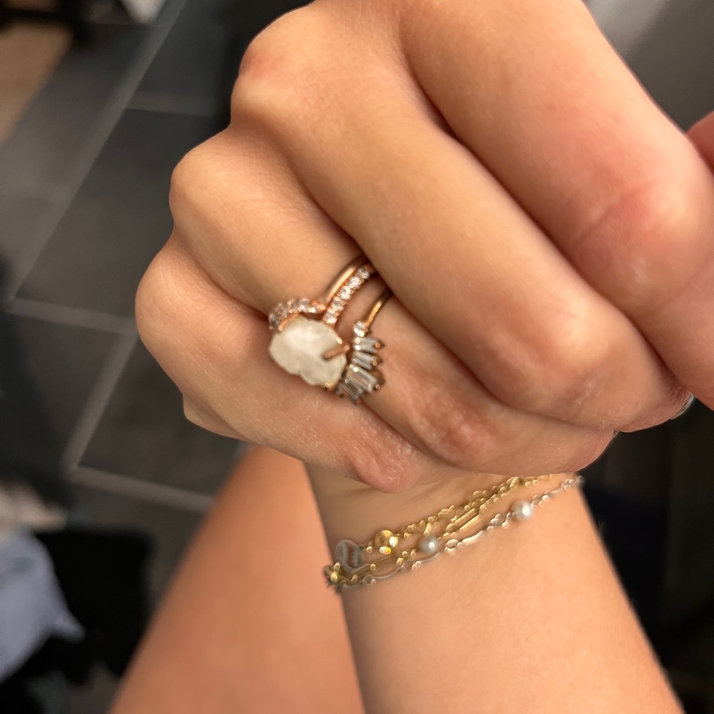 Moonstone ring set - Picture 2 of 4